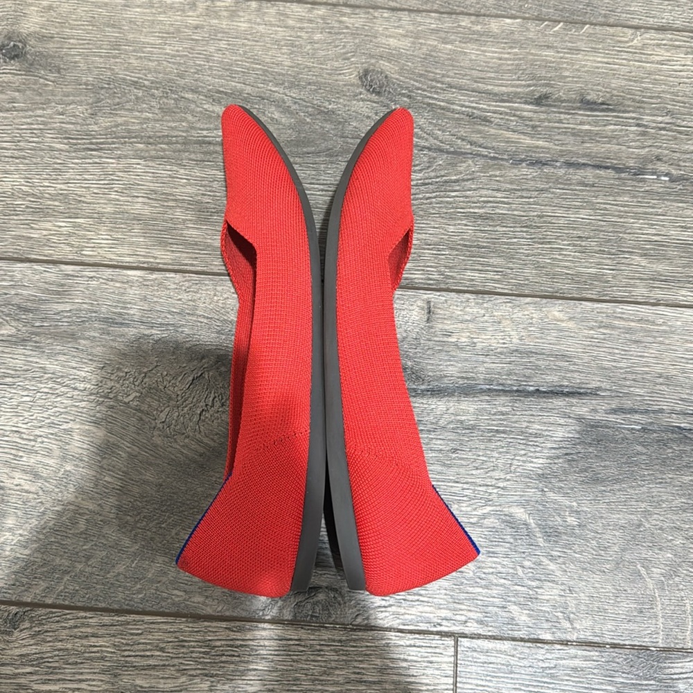 • Rothy’s • Women’s The Point Flats Washable Flame Red 
- Size 10 - Picture 4 of 5